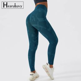 Equipment Tiedye Camouflage Yoga Pants Sports Leggings Women Exercise Gym Running Fiess Seamless Leggings Breathable High Waist Tights