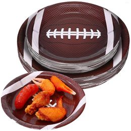 Plates 96 Pcs Football Paper Soccer Serving Trays Party Dessert Decorations Venue Setting Props