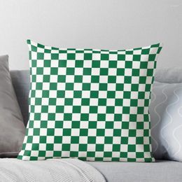 Pillow White And Cadmium Green Checkerboard Throw Pillowcase Autumn Decoration