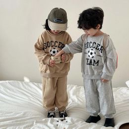Clothing Sets Children Set Spring And Autumn Sports Wear Loose Girls Boys 2024 Fashionable Hoodie Kids Two-piece
