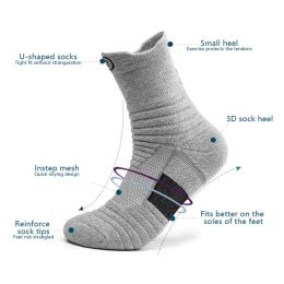 Anti-Slip Football Socks Men Soccer Basketball Sport Socks Women Cotton Sock Short Long Tube Breathable Deodorous Socks 38-43