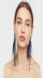 10PCS Tassel Chandelier Earrings Tassel Earring Fashion Mosaic Diamond Bohemia Colourful Feather Earring Long Dangle Earings Wholes8107619