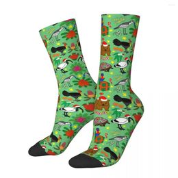 Men's Socks Funny Happy Aussie Christmas Retro Harajuku Hip Hop Novelty Casual Crew Crazy Sock Gift Pattern Printed