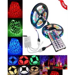 Led Strips Carprie Led Strip 10M 3528 Smd Rgb 600 Mticolor Tape Key Ir Remote Control For Party Deco 4525187365179 Drop Delivery Light Dhgyc