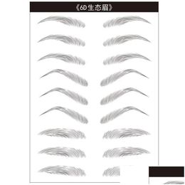 Tattoo Guns Kits Natural Sticker Eyebrow 6D Hair Like Eyebrows Makeup Waterproof Long Lasting Fake Lamination Cosmetics Tool Drop De Dh2Nv