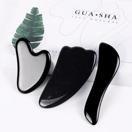 Gua Sha Facial Tools with Gift Box Natural Obsidian Guasha Massage Scraping Stone SPA Body Face Healing Health Care Reduce Puffiness Beauty Skin Care