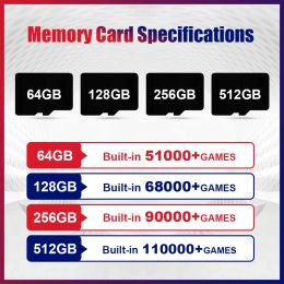 Players Game/TF Card 70+Emulators with 110 000+Retro Games For PSP/PS1/NDS/N64/DC/SS/MAME Used For Game Console/ TV BOX Hyper Base R1/C1