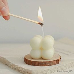 Candles Small Scented Candle Mini Cube Bubble Shaped Wax Candles Aromatherapy for Home Bedroom Wedding Festival Party Decoration Aesthet