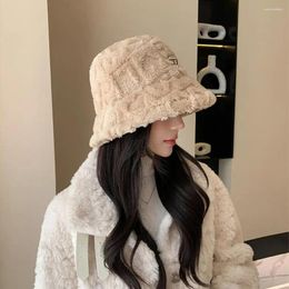 Berets Polyester Fibre Hat Stylish Durable Plush Fisherman Warm Breathable Outdoor Adventure Gear For Women Autumn