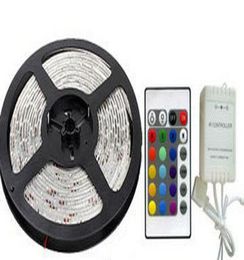Outdoor Garden Waterproof IP65 LED Strip Light DC 12V 3528 SMD Multi Colors Changing Rope 300leds with IR Remote Controllers and 26116094
