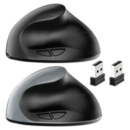 Mice Wireless Mouse VerticalMouse USB Computer Mice Ergonomic Desktop Upright Mouse 1600/2400 DPI For PC Laptop Office Home