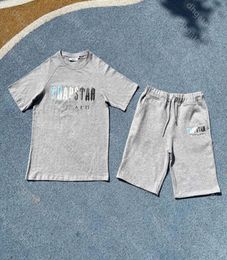 t shirts Short Sleeve Suit European and American Towel Embroidery Blue Grey Letter Shorts Sleeves Plus Shorts Fashion Sum5004750