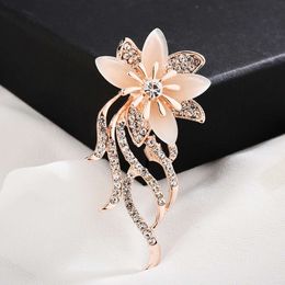 Brooch, Rhinestone, Cat's Eye, Stone Orchid Clothing Accessories, Neckpin, Versatile Accessory