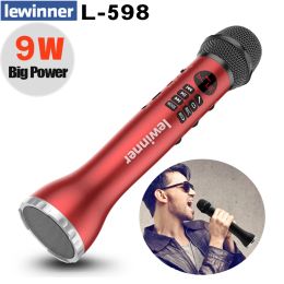 Speakers Lewinner L598 Speaker Microphone 9w Karaoke System Bluetooth Professional Sound Dynamic Microphone Tf Card