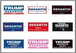 Donald Trump Flags 3x5ft 2024 Make America Great Florida Desantis Flag USA President Trump 90x150cm Banner Flags5294597