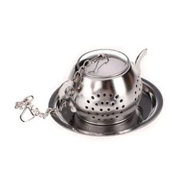 20pcs Stainless Steel Teapot Shape Tea Infuser for Loose Tea 240219