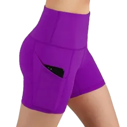 Clothing Women Gym Shorts High Waist Lifting Push Up Tight Cycling Sports Leggings with Pocket Jogging Running Fitness Short Biker Shorts