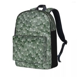 Backpack Ginkgo Biloba Love Abstract Nature Leaves Student Polyester Workout Backpacks Pattern Style High School Bags Rucksack