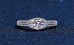 30 Carats luxury Wedding Ring Round Brilliant Diamond Halo Engagement Rings For Women Bridal Jewelry Include Box 2202091212838