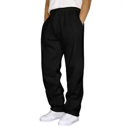 Men's Pants Clothing Mens Man Hip Hop Casual Solid Colour Track Cuff Lace Up Workout With Pocket Pantalones Hombre