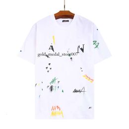 GAL LAVIN Mens Designer T Shirt Casual Man Womens Tees Hand-painted Ink Splash Graffiti Letters Loose Short-sleeved Round Neck Clothes 59