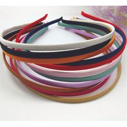 50 Pieces Blank Solid Colours Fabric Covered Headband Metal 5mm Hair Band For Hair Accessories Diy Craft Whole2656