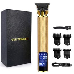 Hair Trimmer Led Display Hair Clippers Grooming Electric Scissor Cutter Rechargeable Cordless Shaver Low Noise Haircut Tool Drop Deliv Dhzdp
