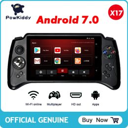 Players POWKIDDY X17 Android 7.0 Handheld Game Console 7inch IPS Touch Screen Portable WiFi Gamepad Quad Core 2G 32G Retro Game Players