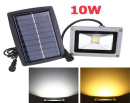 10W Solar Powered Lamp LED Floodlight Waterproof Outdoor Flood Light Garden Yard Lawn Light Landscape Spotlight Wall Lamp Decorati1251733