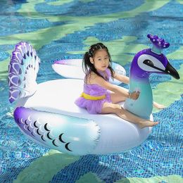 Giant Inflatable Peacocks Float Swimming Pool Floats RideOn Ring Adults Kids Water Holiday Beach Party Toys Piscina 240223