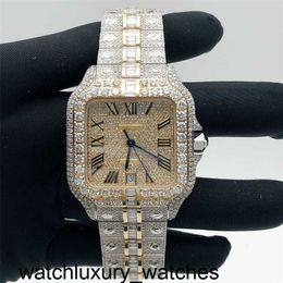 Carterss Mens Diamonds watch and Womens Custom Luxury Iced Out Watches with Automatic Movement and Bling Dial Bezel Band in VVS/VVS1 Quality