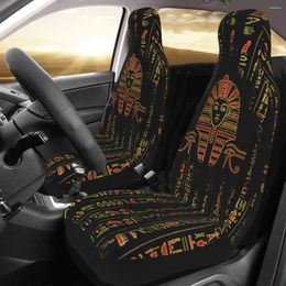 Car Seat Covers Egyptian Sphinx On Hieroglyphics Red Crystal And Gold Cover Custom Universal Front Protector Accessories Cushion Set