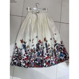 Brand Women Designer Skirt Clothing for Ladies Summer Quality Geometrical Pattern Big Swing Long Fashion Overskirt