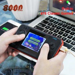 Players Kids Handheld Gamepad Console Gaming Toys with 8000mAh Power Bank Builin 416 Classic Games Playing Toys for Children Adults
