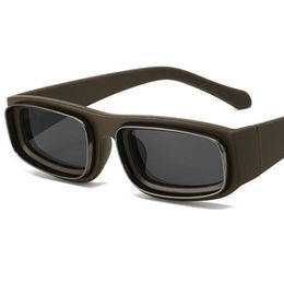 Hip Hop Sunglasses Unisex Sun Glasses Double Circle Goggles Anti-UV Spectacle Rectangle Eyeglasses Ornamental Adumbral