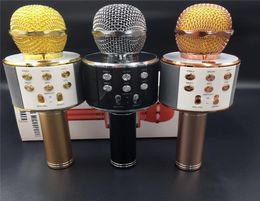 DHL WS858 Professional Bluetooth Wireless Microphone Speaker Handheld Microphone Karaoke Mic Music Player Singing Recorder KTV Mi4301378