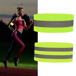 Knee Pads Reflective Bands Adjustable Bracelet Strap High Visibility Safety Straps For Night Walking Cycling Running