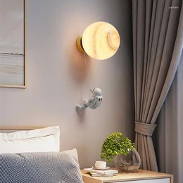 Wall Lamp Bedroom Bedside Designer Lighting Children's Room Decoration Lamps Plane Multiple Lampshades LED Lights