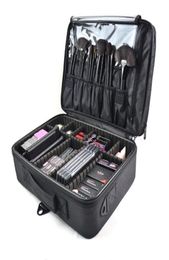 High Quality Multifunction New Professional Women Makeup Case Bag Ladies Black Large Capacity Portable Cosmetic Storage Travel Ba9486339