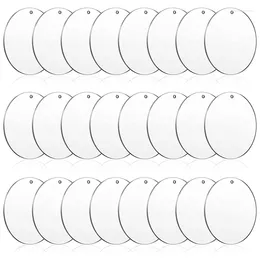 Keychains 24 Pieces 3 Inch Acrylic Keychain Blanks Circles Clear Disc Ornaments With Hole Circle Discs For DIY