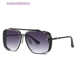 Original 1to1 Dita new 2024 double beam metal trimmed Sunglasses ins thin face box fashion mens and womens sunscreen G3AP