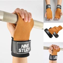 Lifting 1Pair Cross Fit Grips Weight Lifting Leather Palm Protectors Hand Guards Barbell Gym Gloves Pull Up Lift Gymnastics Protector