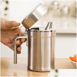 Salad Tools Germany 304 Stainless Steel Sauce Bottle Oil Cans Oiler Leakproof Dispenser Kitchen Cruets Misters Canvas Drop Delivery Dhjk7