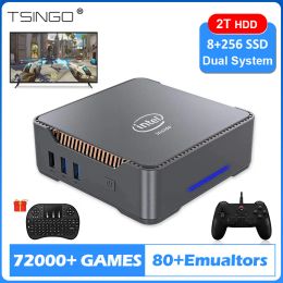 Consoles TSINGO Super Console GK3 PRO Retro Video Game Consoles Dual System 72000+ Games PS2/WIIU N5105 CPU Support 4K HD Triple Display