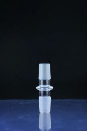 Super 14MM 19MM Male to Male Strainght Joint Glass Water Pipe Adapter Clear Glass Dome Adapter Converter ZZ