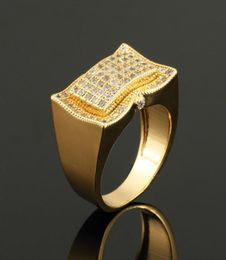 American Star Popular Personalised Rings Men Gold Silver Ring Copper Bling Crystal Ring Hip Hop Men Jewellery for gift5438975