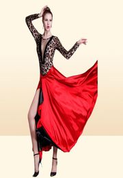 Stage Wear Spanish Dance Skirt Femal Black Red Latin Dress Paso Doble Cloak Woman Performance SkirtStage2069686