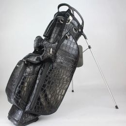 Black crocodile golf bag can stand can be tilted one shoulder bag multi-functional waterprof cover transparent customizable let2401