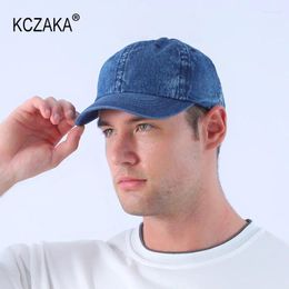 Ball Caps Brand Spring Denim Baseball Cap Casual Washed Cotton Retro Snapback Unisex 6 Panels Soft Top Sun Hats Drop