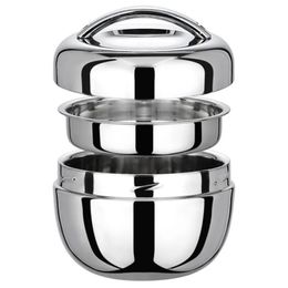 Stainless Steel Double Layer Round Bento Box Food Container Lunch Box For Kids Kitchen Food Box Tableware Thermos Lunch Box 240219